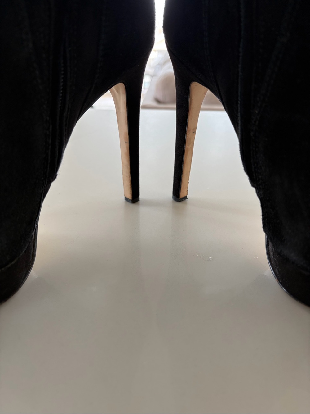 Sam Edelman Amber Black Over the Knee Platform Stiletto Boots Size 8.5 / EU 38.5 - Picture 13 of 16